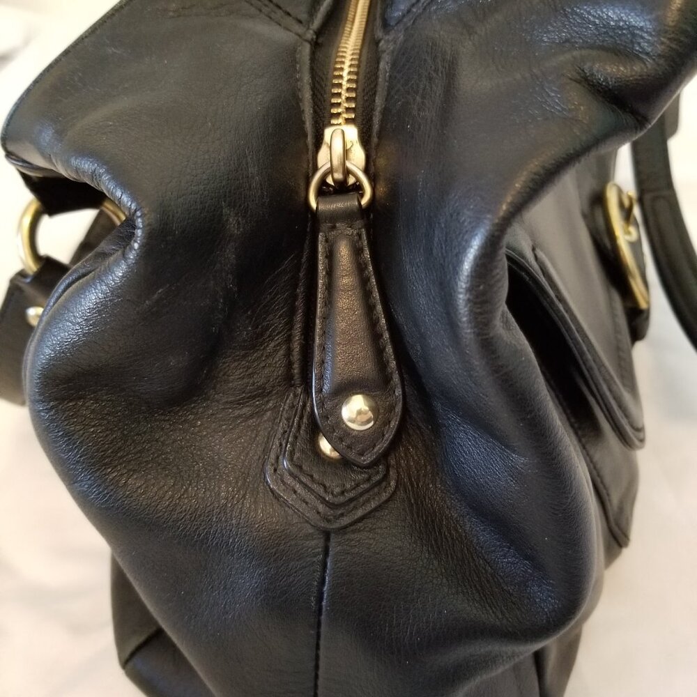 Authentic Coach Black Soft Leather Hobo Campbell Shoulder Bag Purse 2013 - Picture 7 of 13